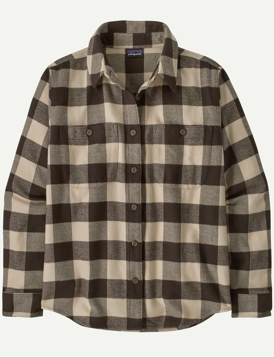 Patagonia W's Fjord Flannel Shirt : Buffalo Check: Otter Brown