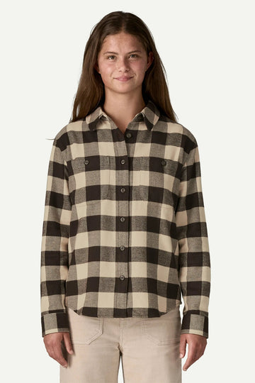 Patagonia W's Fjord Flannel Shirt : Buffalo Check: Otter Brown