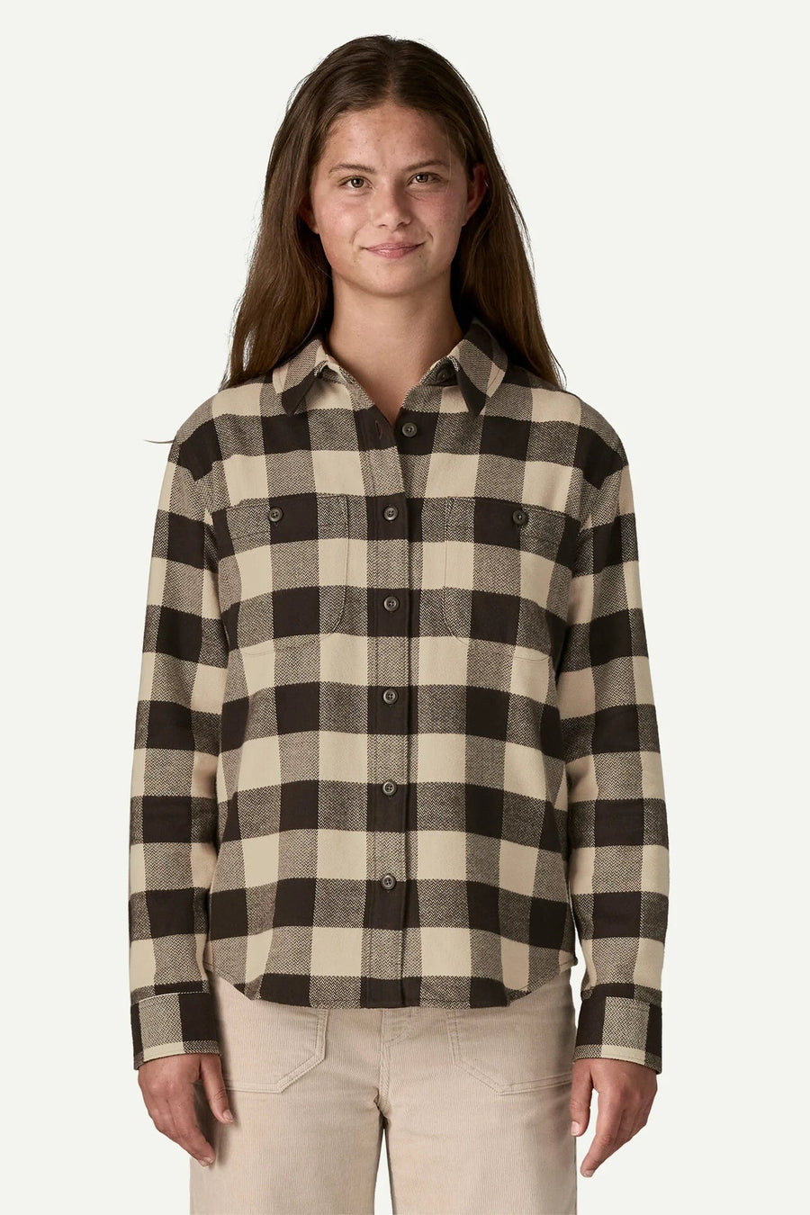 Patagonia W's Fjord Flannel Shirt : Buffalo Check: Otter Brown