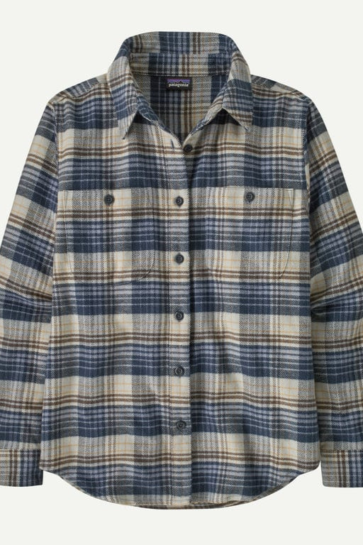 Patagonia W's Fjord Flannel Shirt : River Plaid Barnacle Blue