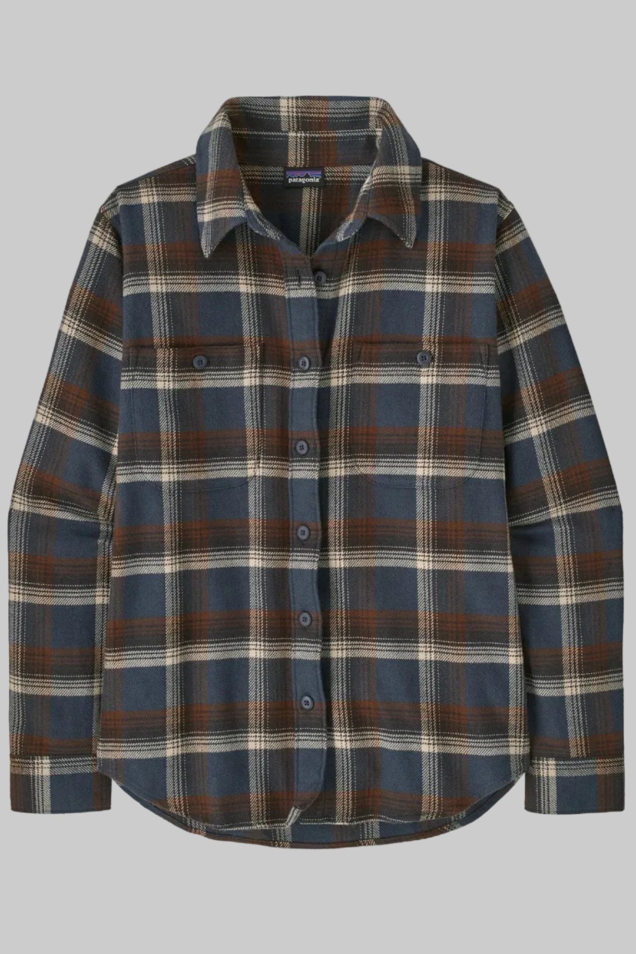 Patagonia W's Fjord Flannel Shirt : Cozy Cabin: Smolder Blue