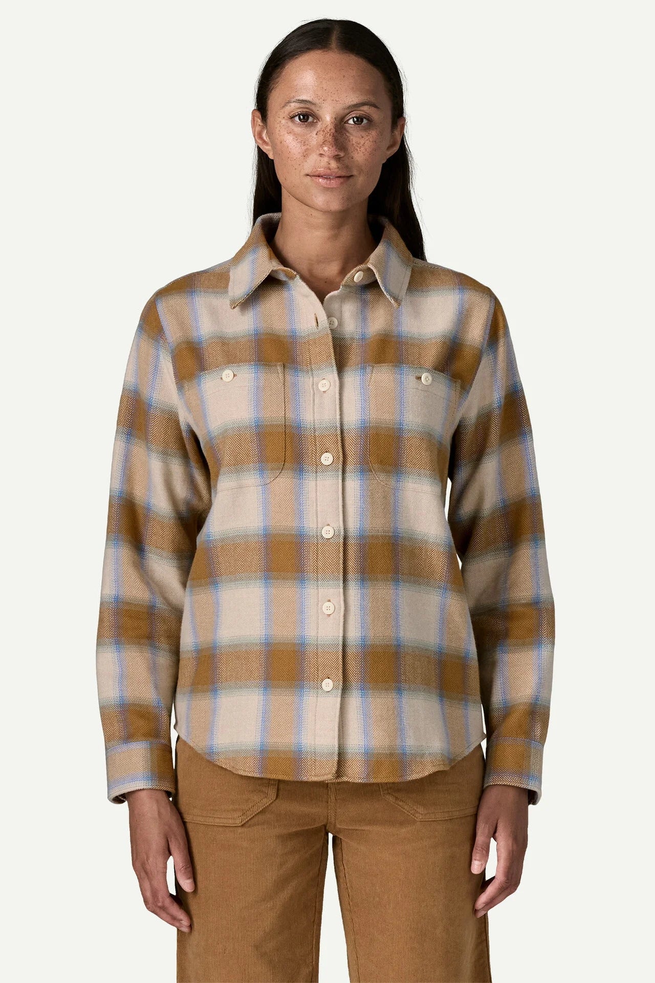 Patagonia W's Fjord Flannel Shirt-Eclipse: Nest Brown