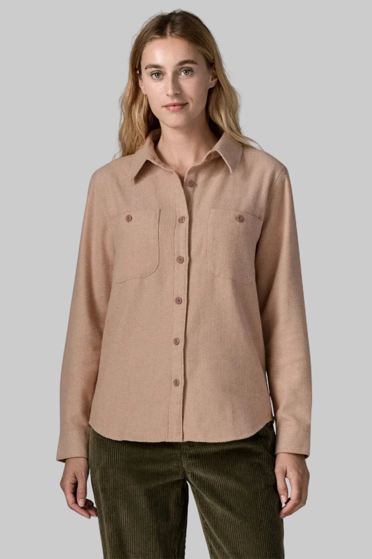 Patagonia W's Fjord Flannel Shirt-Tundra Twill: Moonrise Taupe