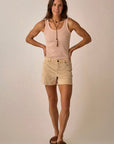 The Ever Rib Tank - Crema Stripe