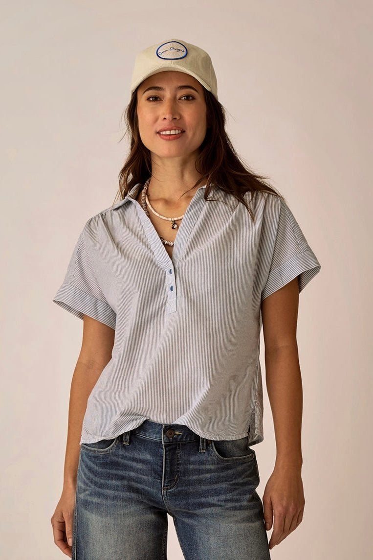 Carve Elliott Voile Pinstripe Top