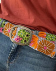 Jenny Krauss Evening Shade Floral Embroidered Belt