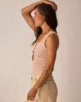 The Ever Rib Tank - Crema Stripe
