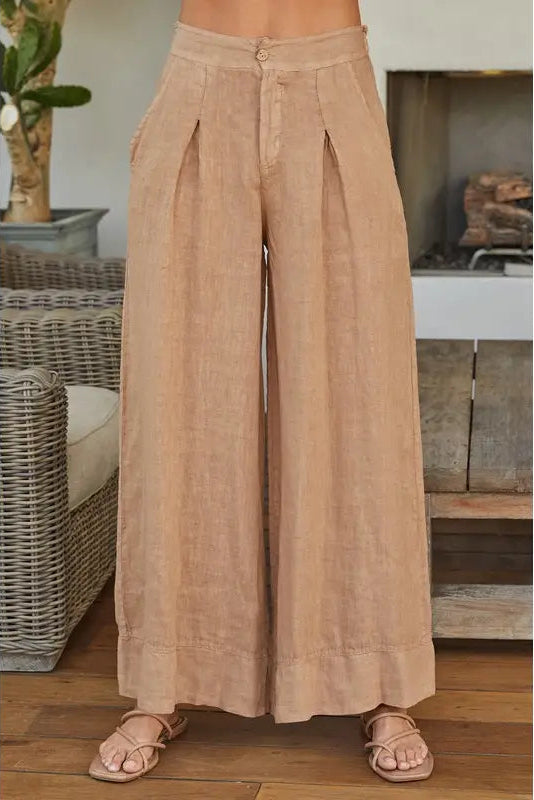Italian Linen Palazzo Pants