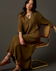 Tess Kindsilk Skirt: Teak