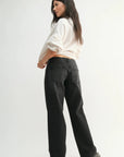 The Low Rise Black Denim Slouch Jean