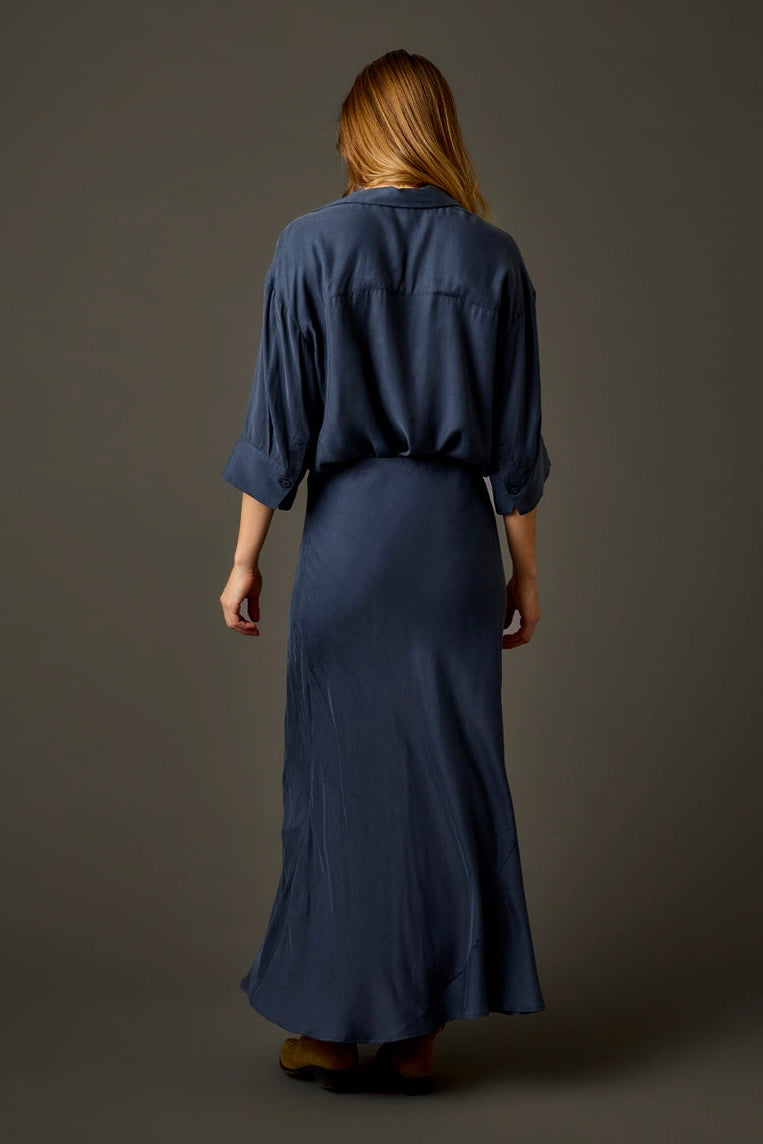 Tess Kindsilk Skirt: Washed Charcoal