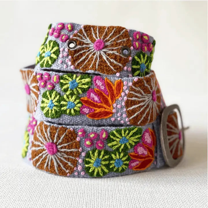 Jenny Krauss Evening Shade Floral Embroidered Belt