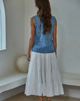 Denim Button Down Vest