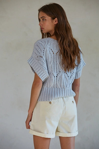 Cali Crochet Sweater Top