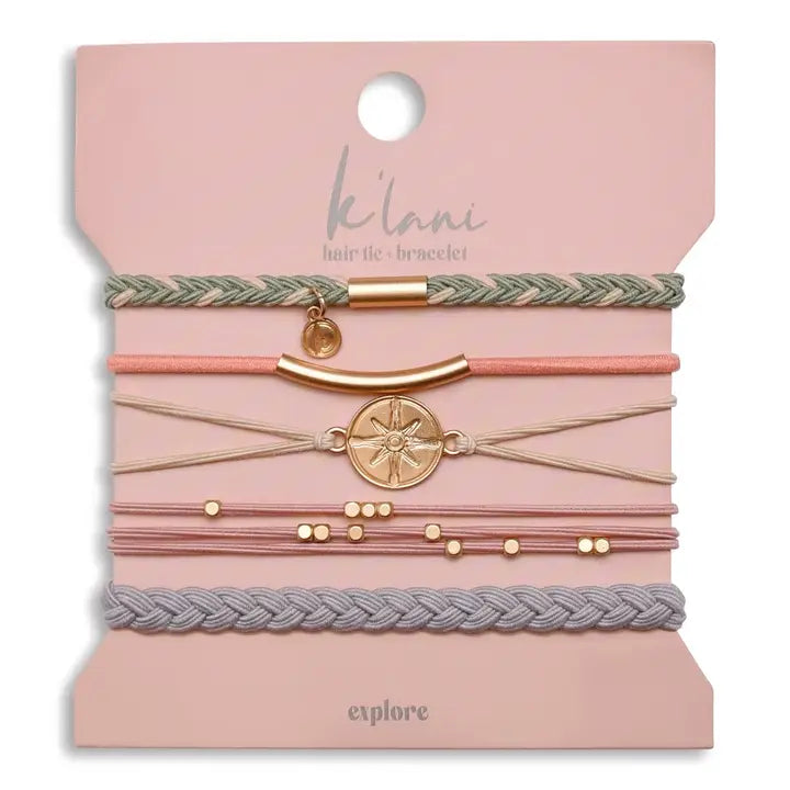 K'Lani Hair Tie Bracelets- Set of 5