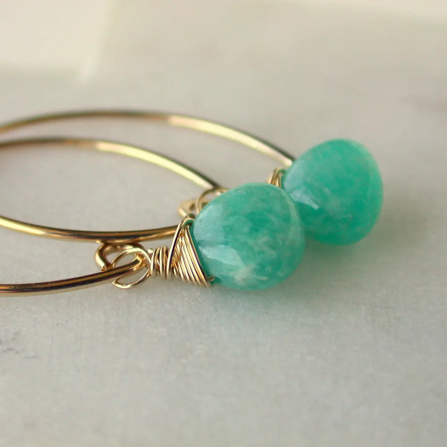 Color Pop Petites Small Gemstone Earrings - Gold Fill