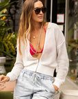 Presley Mesh Bomber Sweater