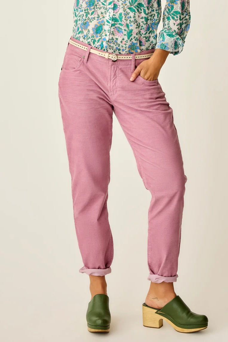 Carson Cord Pant: Dark Mauve