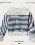 Rue Sweater- Vintage Blue Stripe