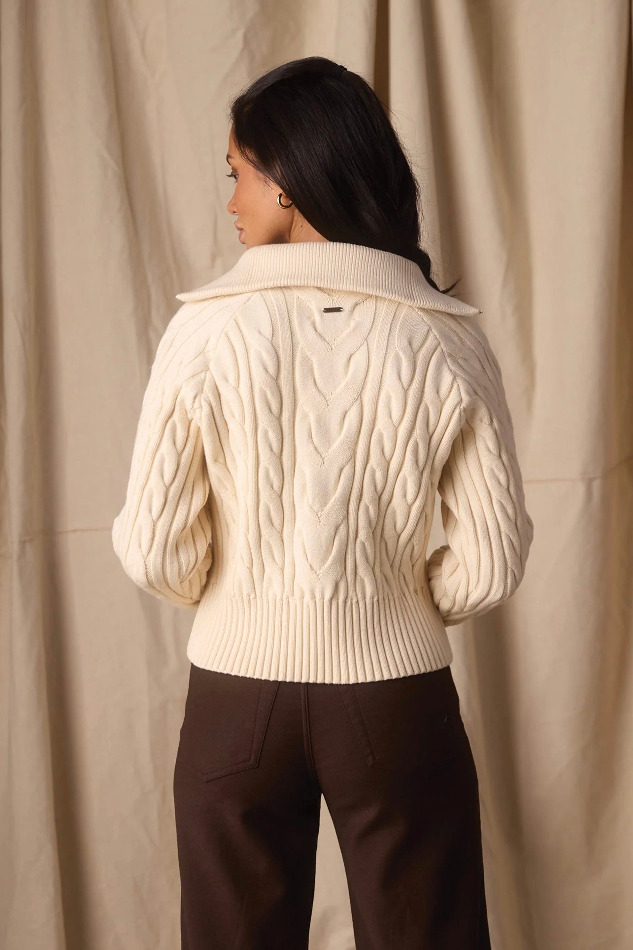 TNB W's Lola Everyday 1/4 Zip Sweater: Cream
