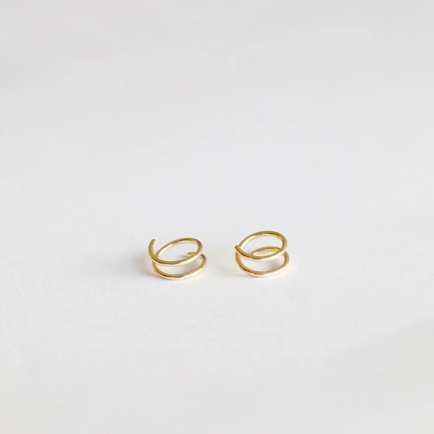 JK Minimalist Spiral Gold Earrings