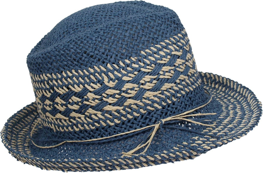 Boho 2 Tone Crochet Trilby Hat