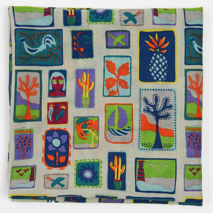Les Belles Vagabondes Organic Cotton Square Scarf