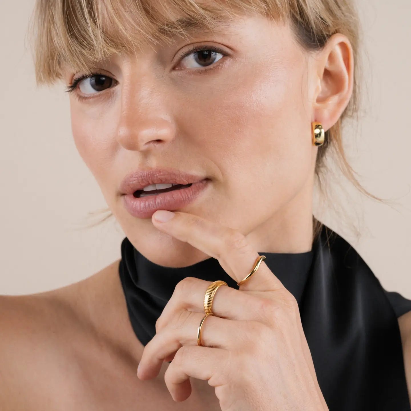JK Hoop Wide Earrings