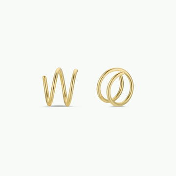 JK Minimalist Spiral Gold Earrings