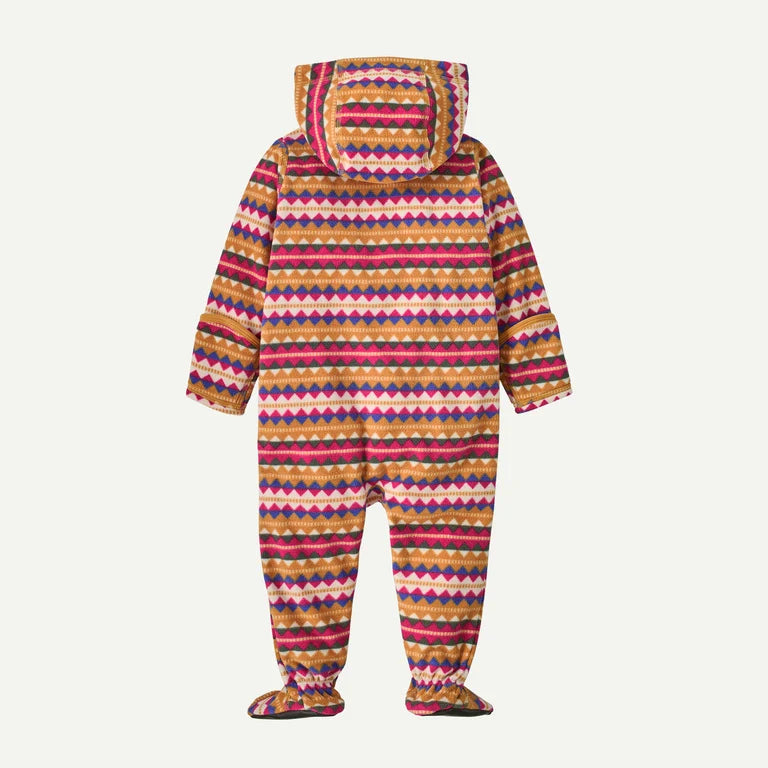 Patagonia Infant Micro D Bunting-Diamond Stripe: Rutabaga White