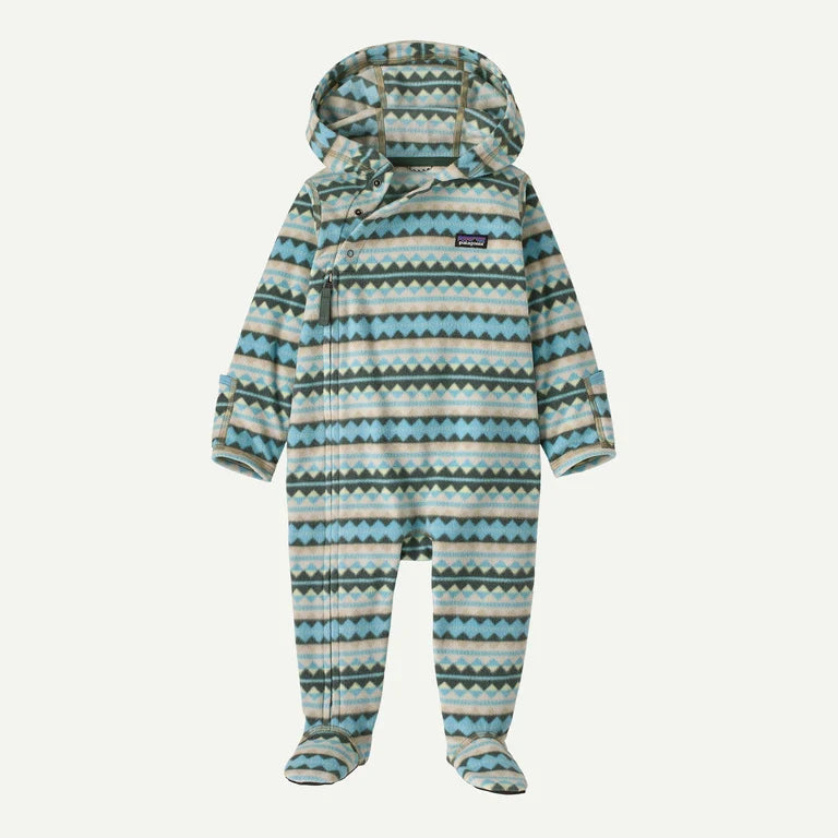 Patagonia Infant Micro D Bunting-Diamond Stripe: Snowmelt Blue