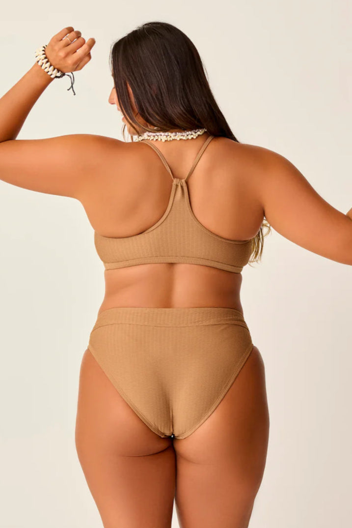 Carve Stinson Swimsuit Bottom: Rum Texture