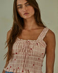 I Heart You Too Smocked Crop Tank