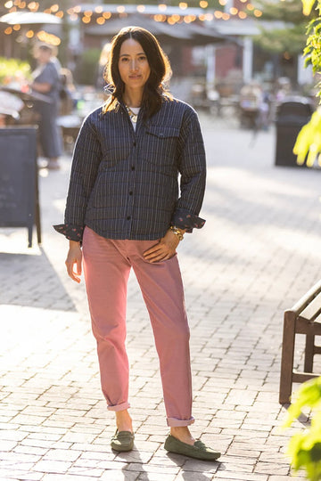 Carson Cord Pant: Dark Mauve