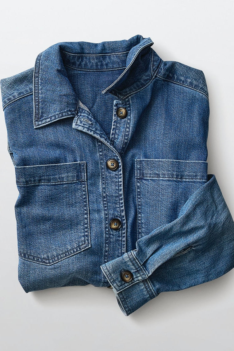 Flora Organic Denim Shacket