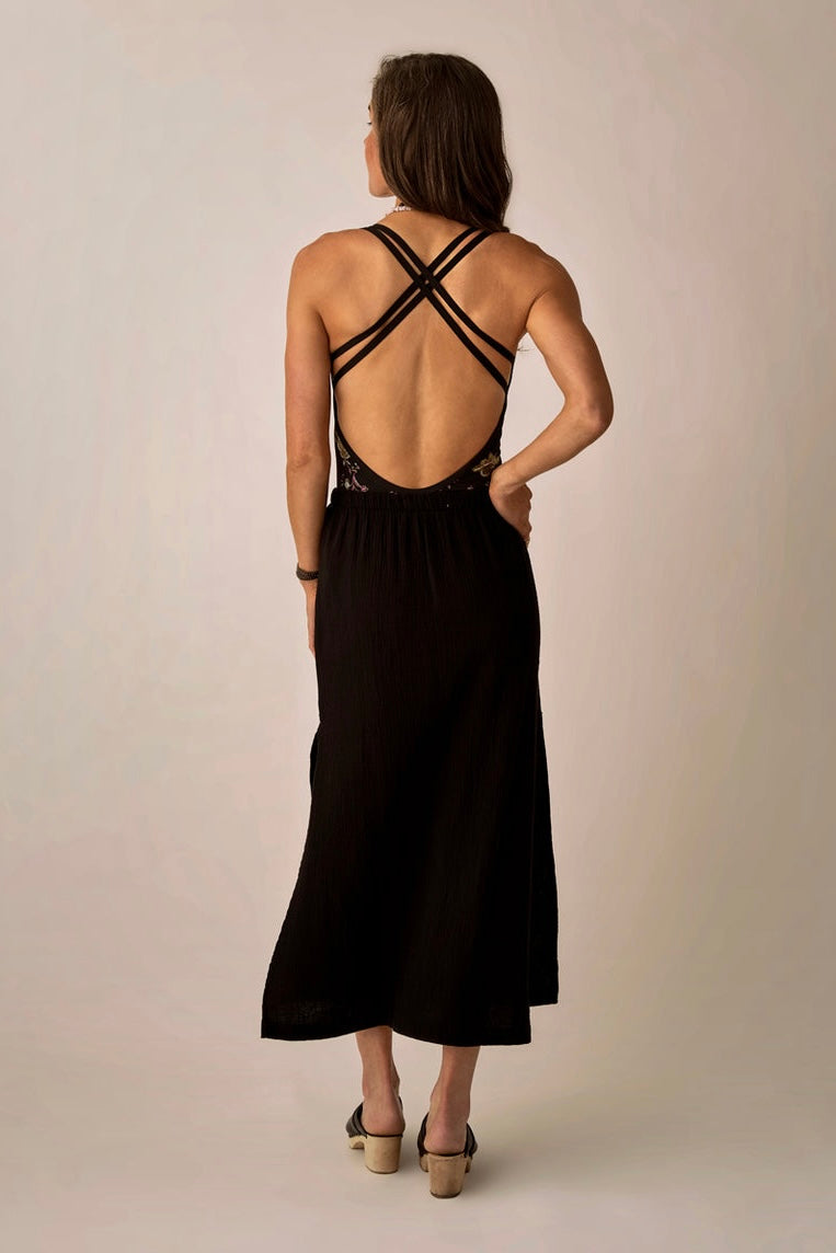 Yara Gauze Skirt-Black