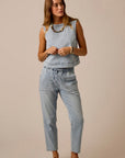 Zoe Lightweight Denim Pant-Savannah