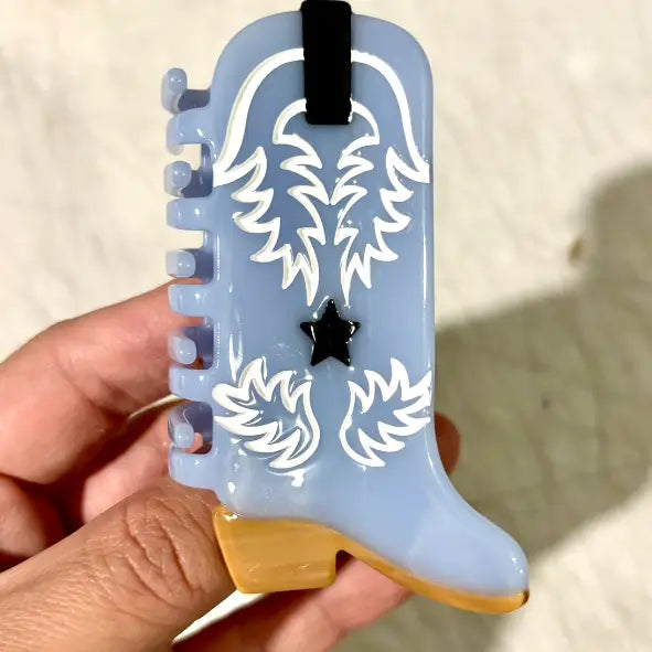 Eco Cowboy Boots Hair Claw Clip
