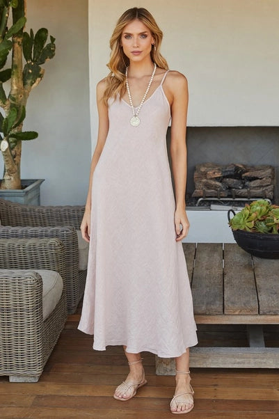 Italian Linen Maxi Slip Dress