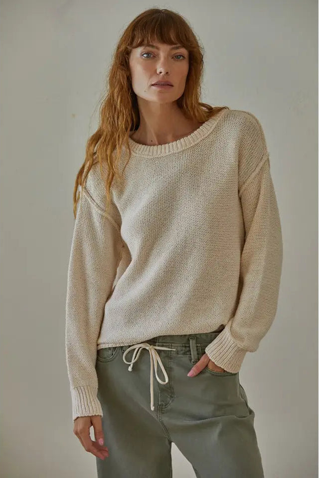 Hailee Cotton Crew Neck Sweater