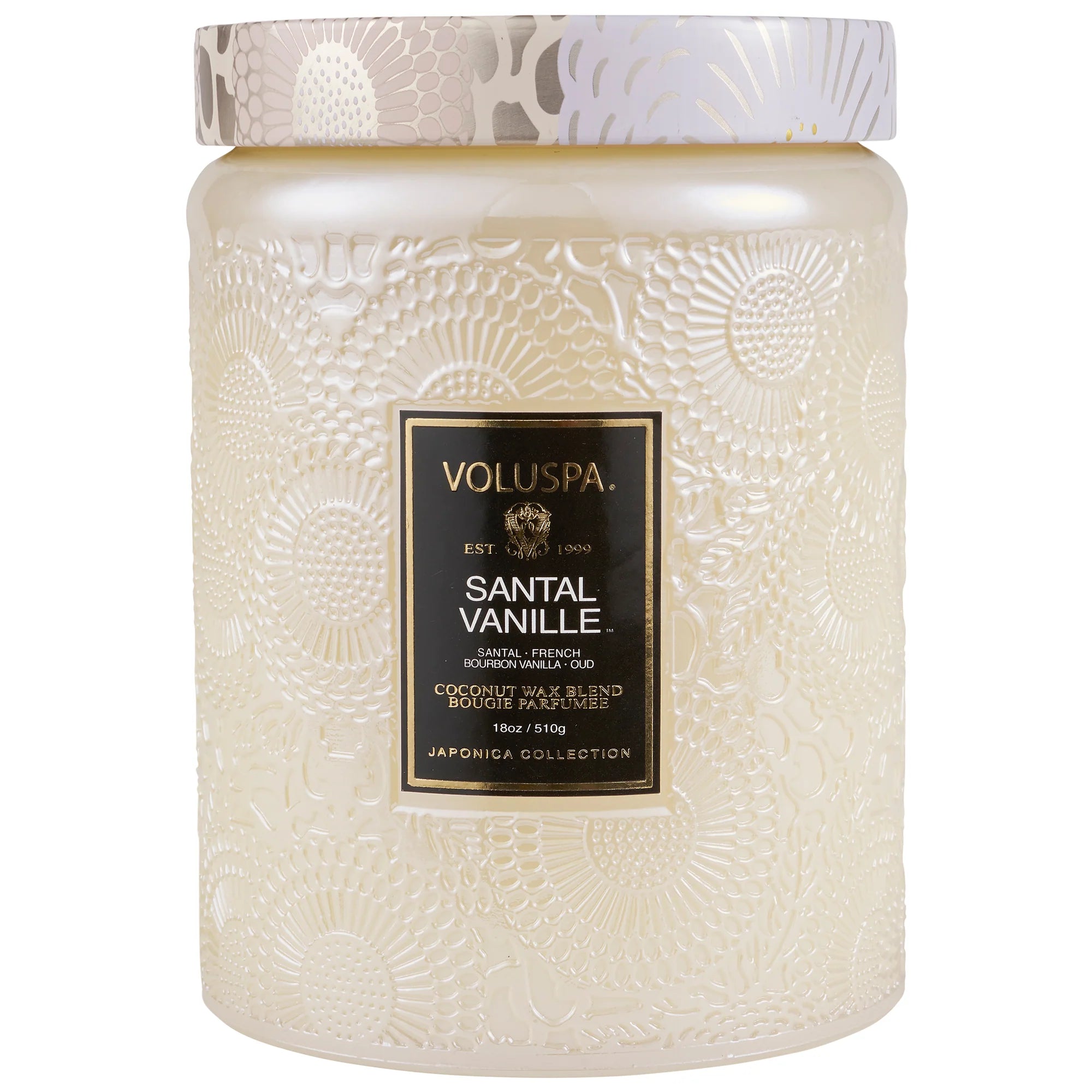 Voluspa Santal Vanille 18oz Large Glass Jar Candle