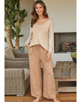 Coco Italian Linen Tie Waist Pants with Pockets