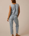 Zoe Lightweight Denim Pant-Savannah