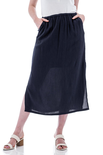 The Sorrento Crepe Midi Skirt