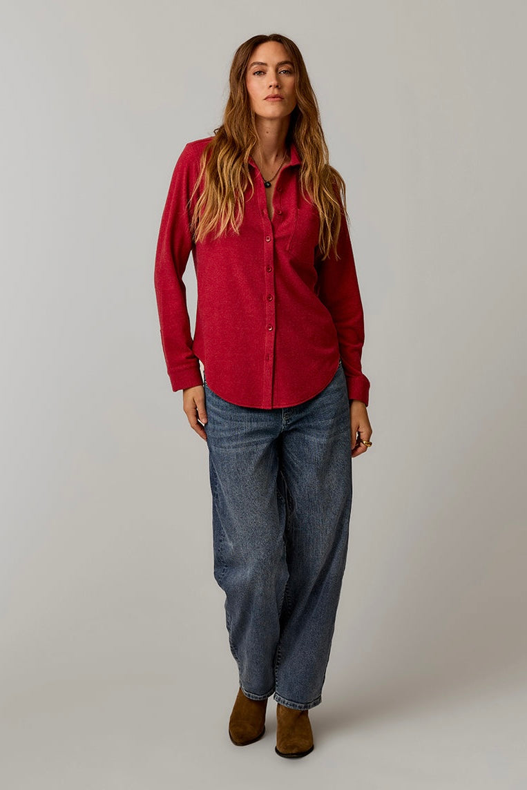 Carve Fairbanks Supersoft Shirt: Deep Rouge Heather