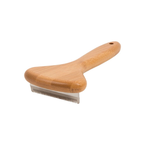 Natural Bamboo Dog Deshedding Tool for Cats & Dogs