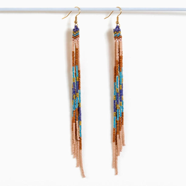 Beaded Fringe Duster Earrings