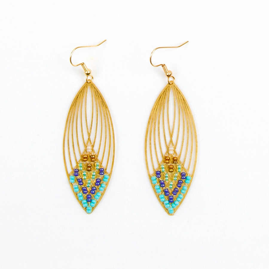 Swooping Oval Earring