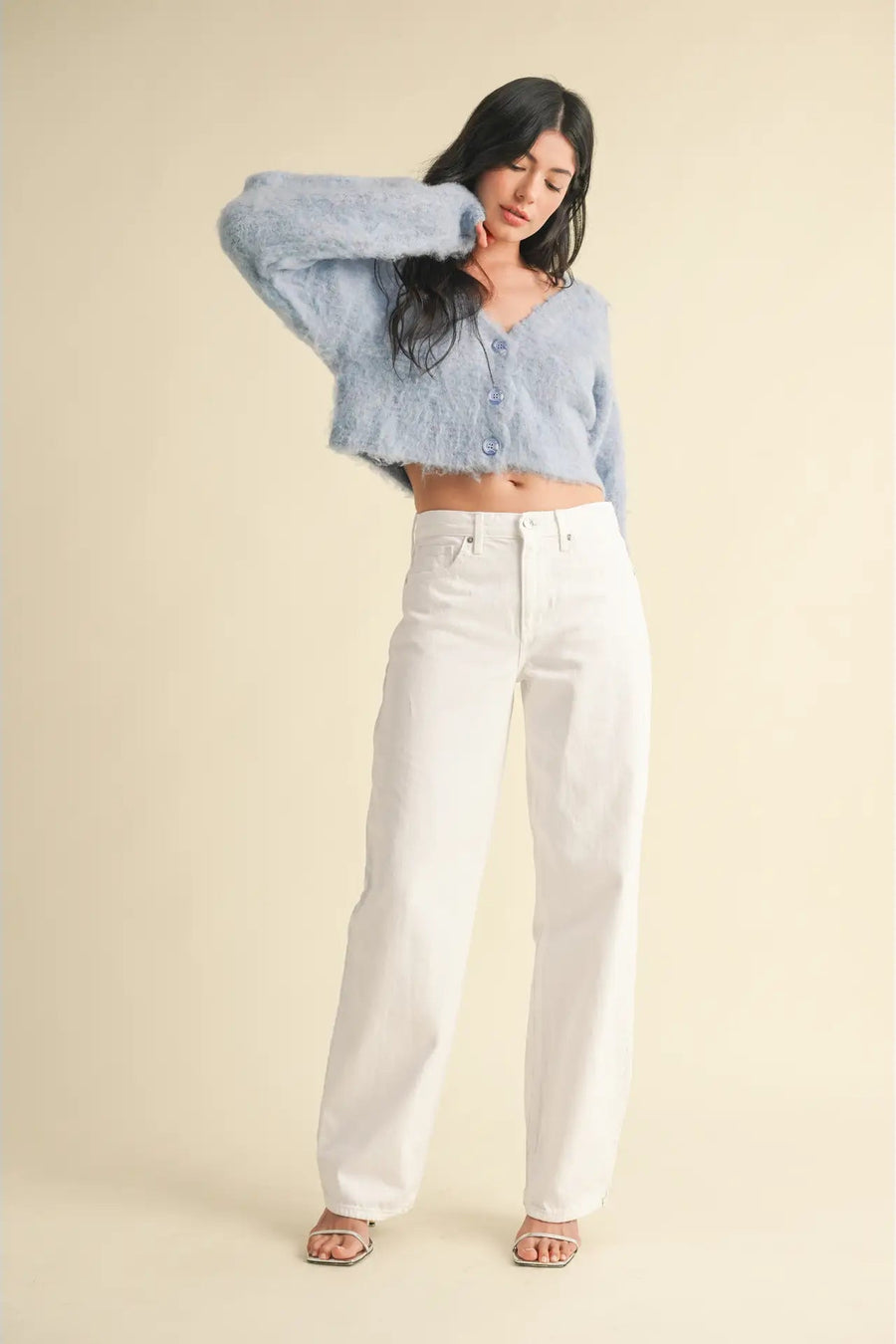 Optic White Relaxed Straight Leg Jean