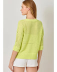 Open Stitch High Low Sweater